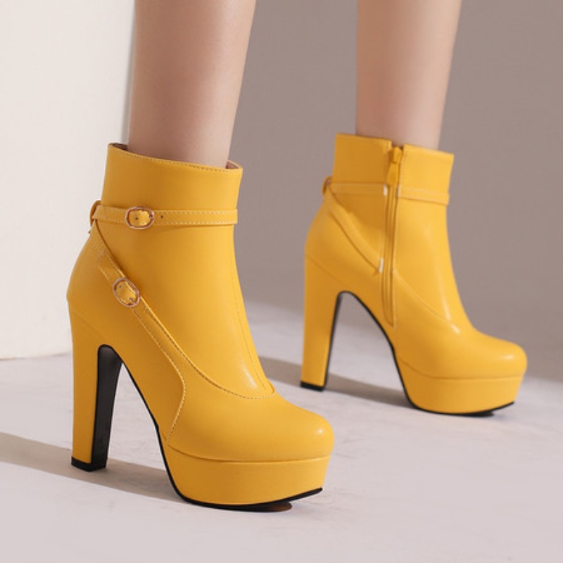 Ethnic Modern Fashion - Bottines à plateforme pour femmes, chaussures