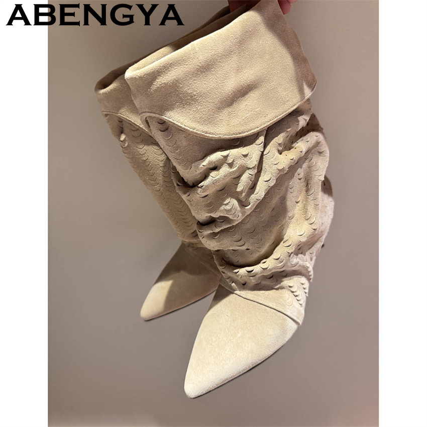 New Ethnic Fashion - Bottines mi-mollet pour femme, nouvelle collection