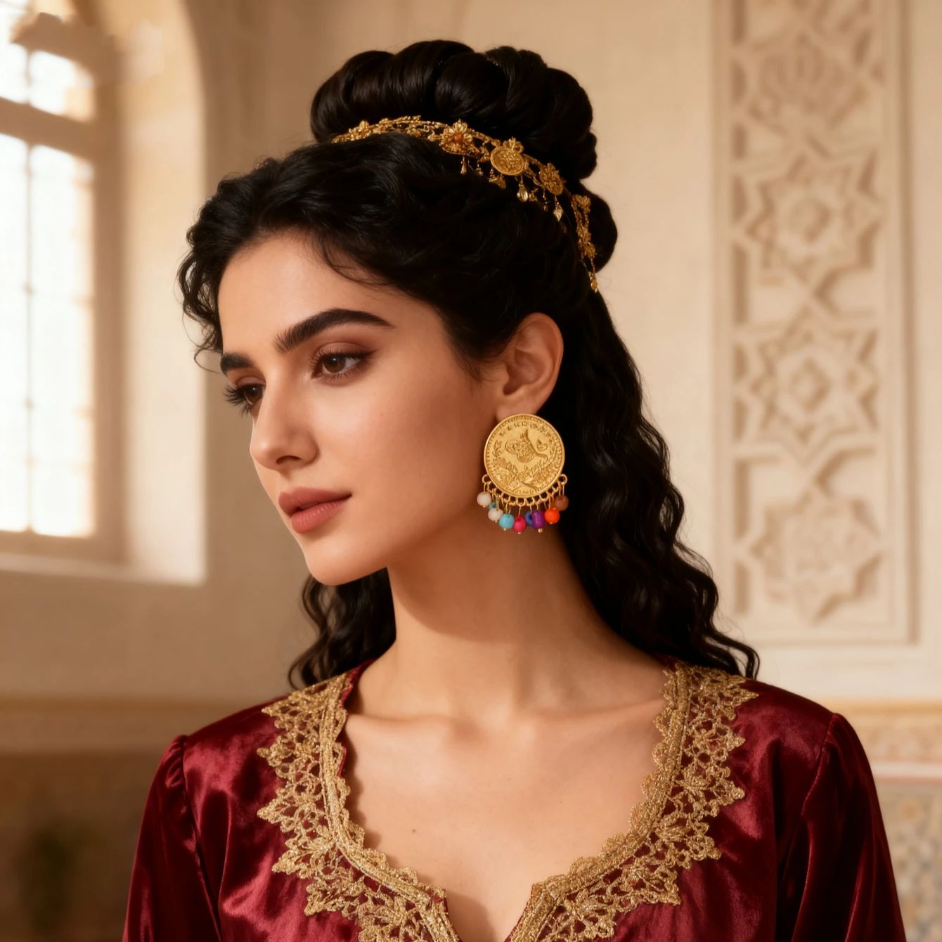 Boucle d'oreille pièce turque  - Ethnic Fashion Co In avis et prix