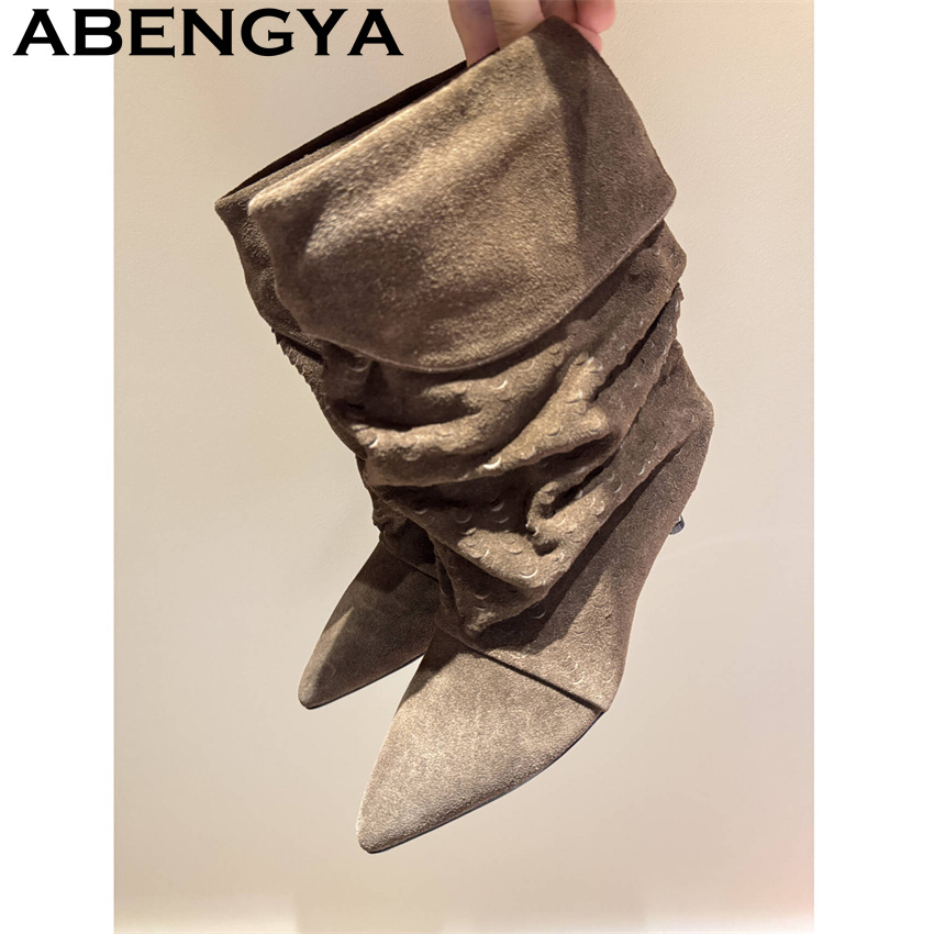 Bottines mi-mollet pour femme, - New Ethnic Fashion avis et prix
