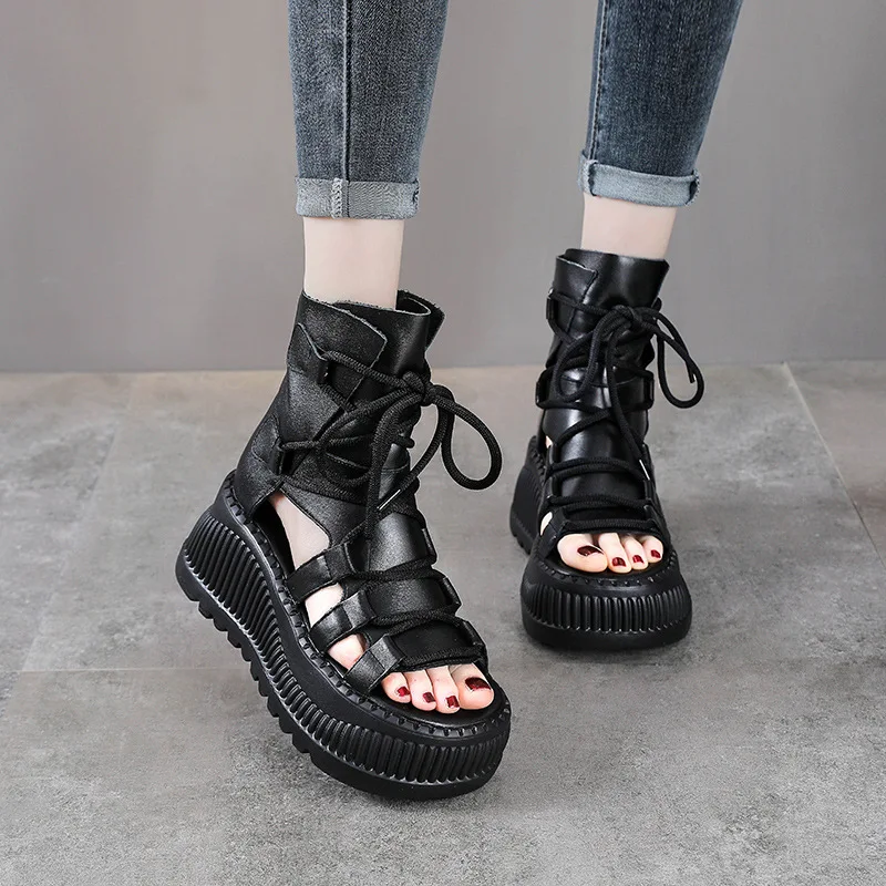 Bottines ethniques en cuir vér - Ethnic Fashion Women avis et prix