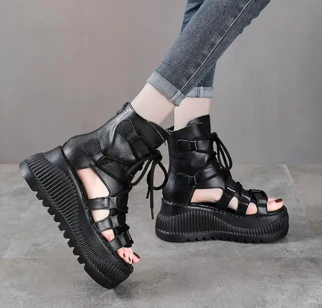 Bottines ethniques en cuir vér - Ethnic Fashion Women avis et prix