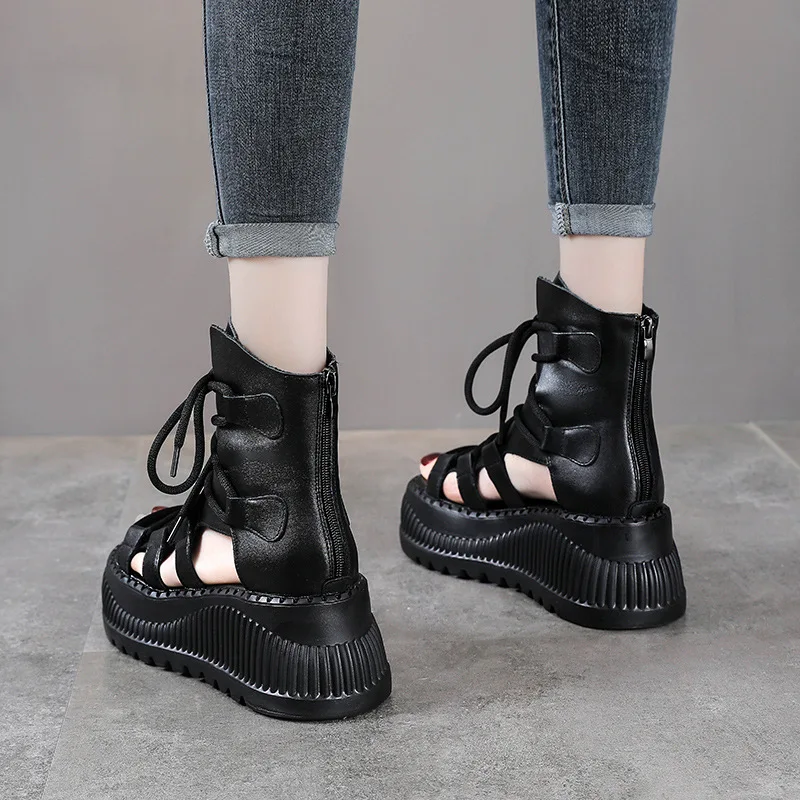 Bottines ethniques en cuir vér - Ethnic Fashion Women avis et prix