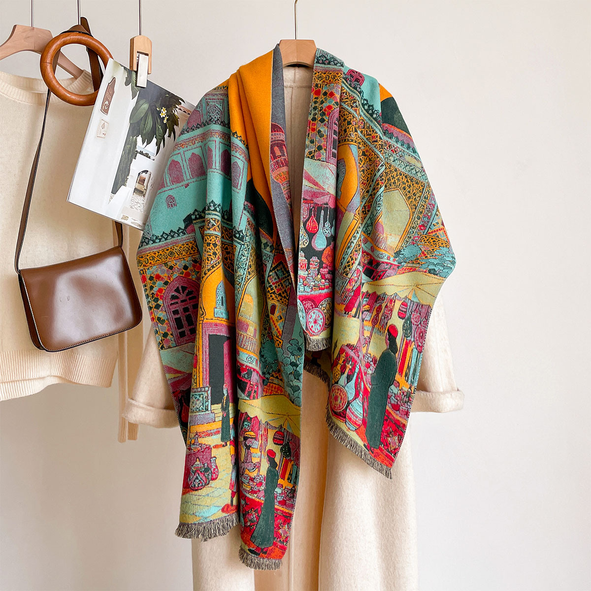 Écharpe réversible en imitatio - Go Ethnic Fashion avis et prix