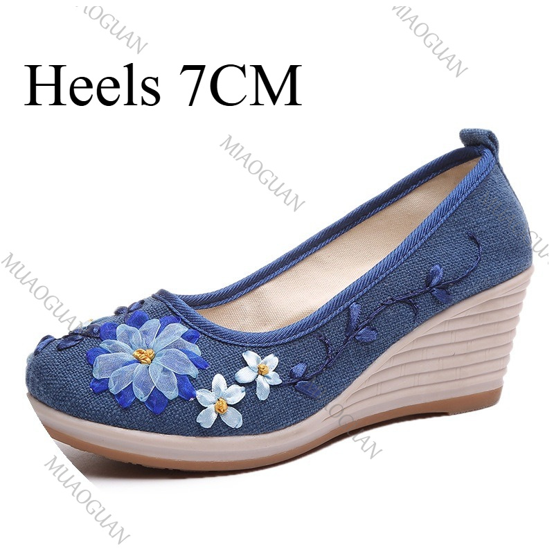 Chaussures compensées brodées  - Ethnic Fashion Women avis et prix