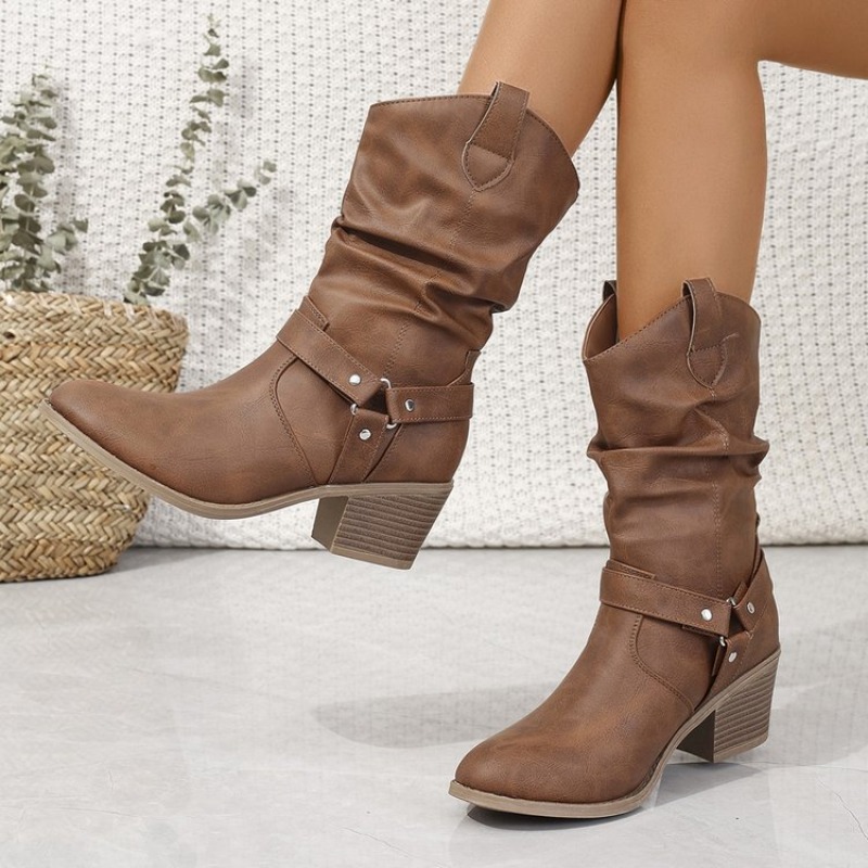 Femmes mi-mollet bottes rétro  - Ethnic Fashion Women avis et prix